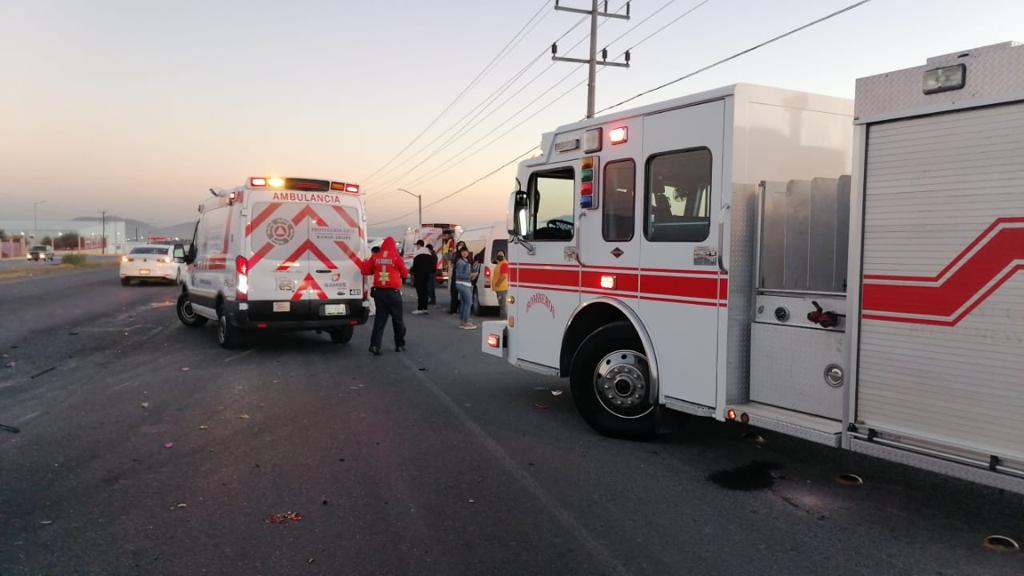 Resultan 13 personas lesionadas tras choque en Ramos Arizpe