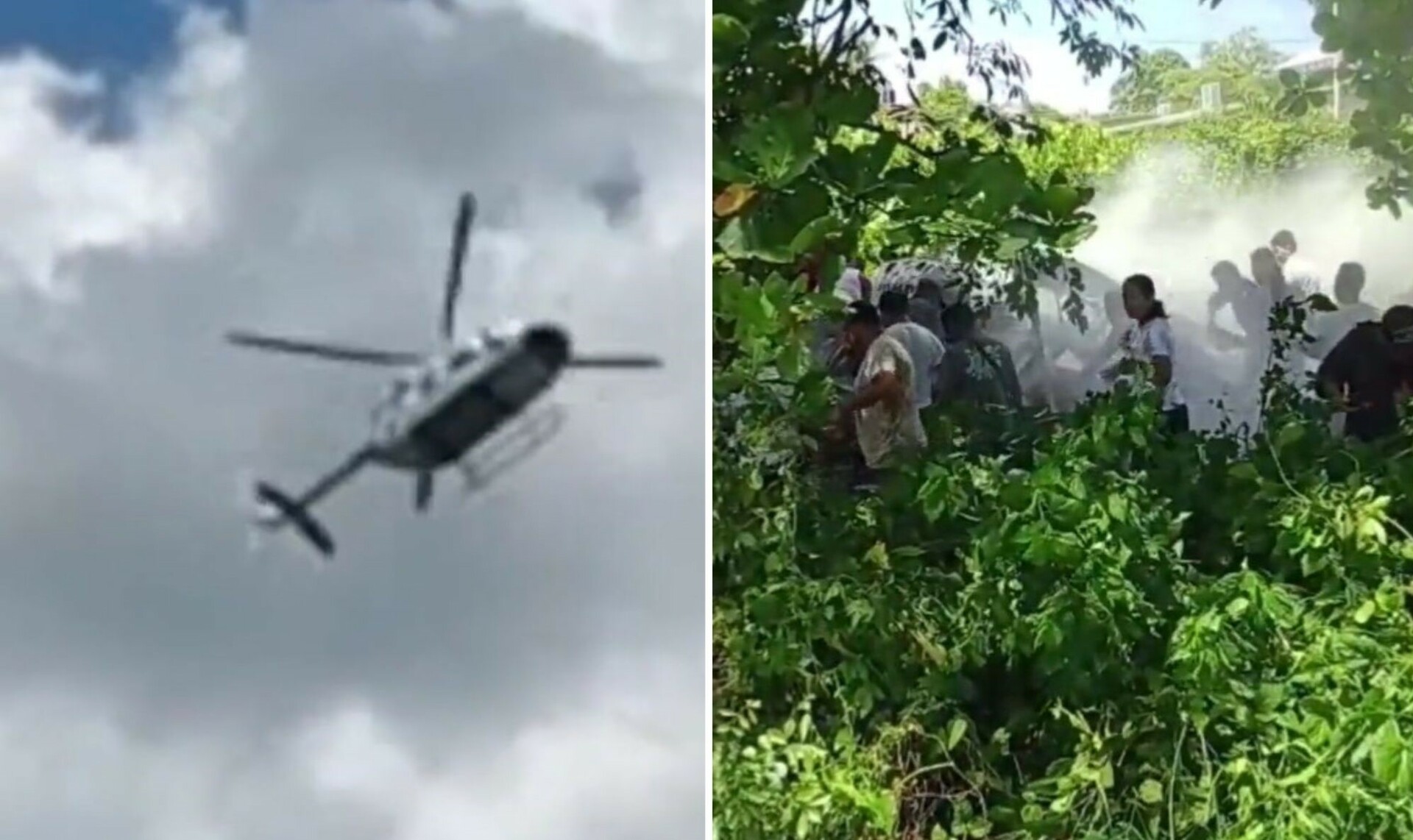 Se desploma helicóptero de la Marina en Tabasco