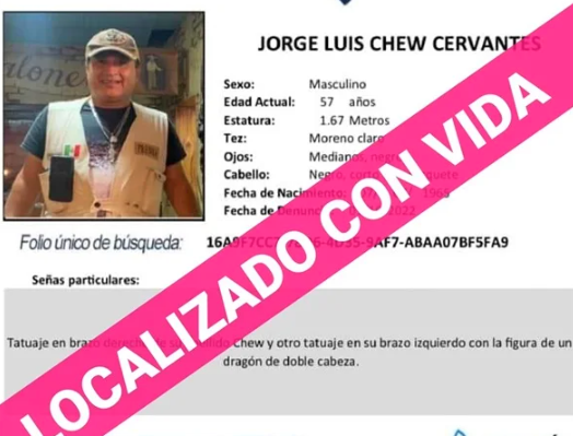 Encuentran con vida al reportero Jorge Luis Chew, desaparecido en Guerrero