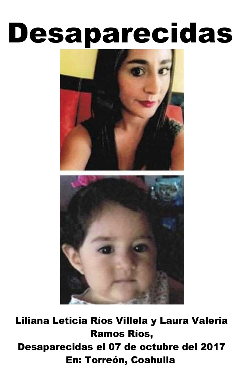 Cumplen cinco años desaparecidas madre y su pequeña hija en Torreón