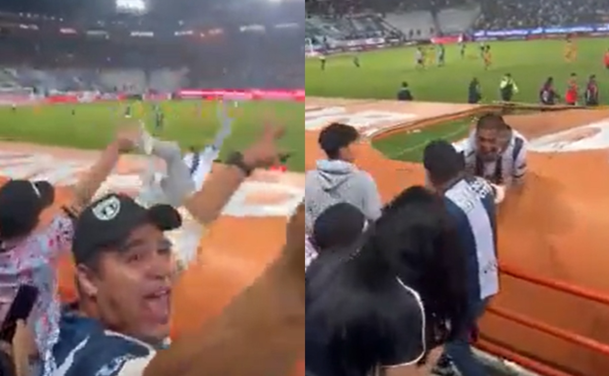 VIDEO: Aficionado se arroja contra toldo tras victoria de Pachuca ante Tigres 