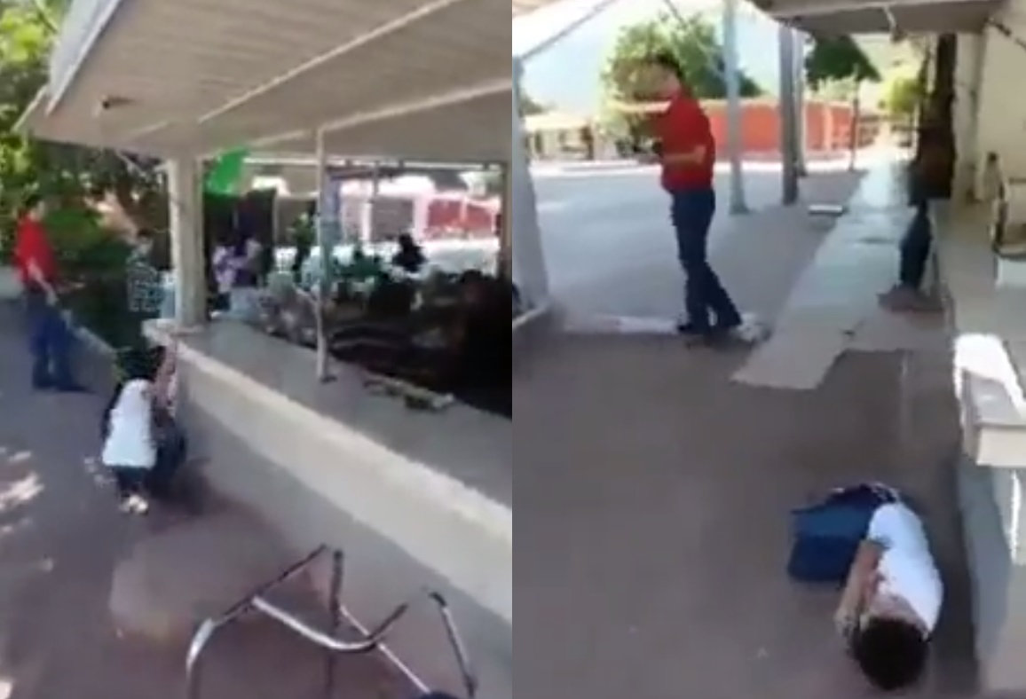 '¡Abajo, pecho abajo, protéjanse!' Maestro realiza simulacro de balacera con niños en Sonora