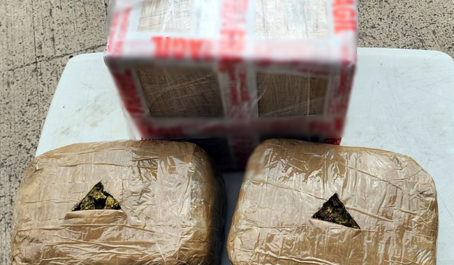 Guardia Nacional intercepta 26 paquetes con marihuana