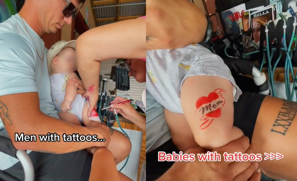 Padres 'tatúan' a su bebé de seis meses y desatan la furia de internautas