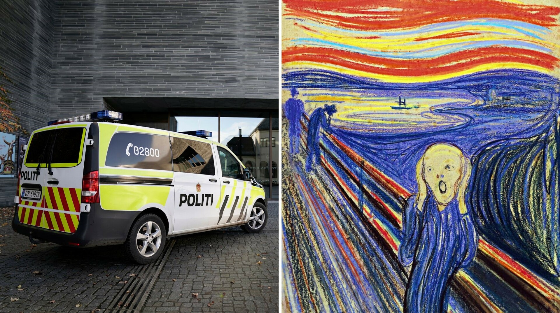 Activistas intentan adherirse con pegamento a El grito de Edvard Munch en Oslo