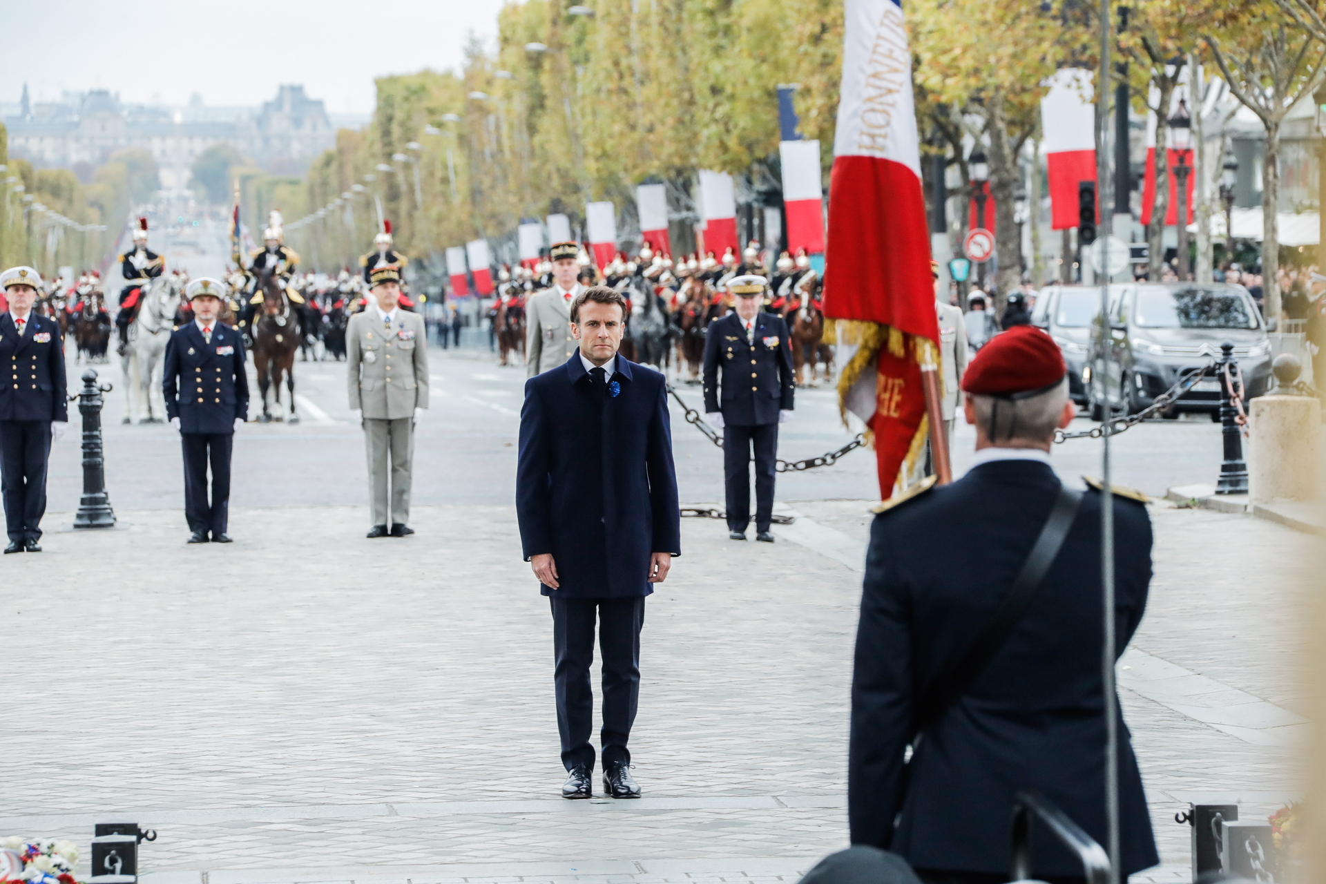 Macron homenajea a los caídos en la Primera Guerra Mundial