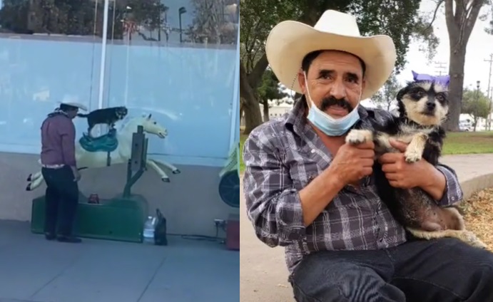 Fallece Don Guille, el hombre que se hizo viral por pasear a su perrita en un juego mecánico