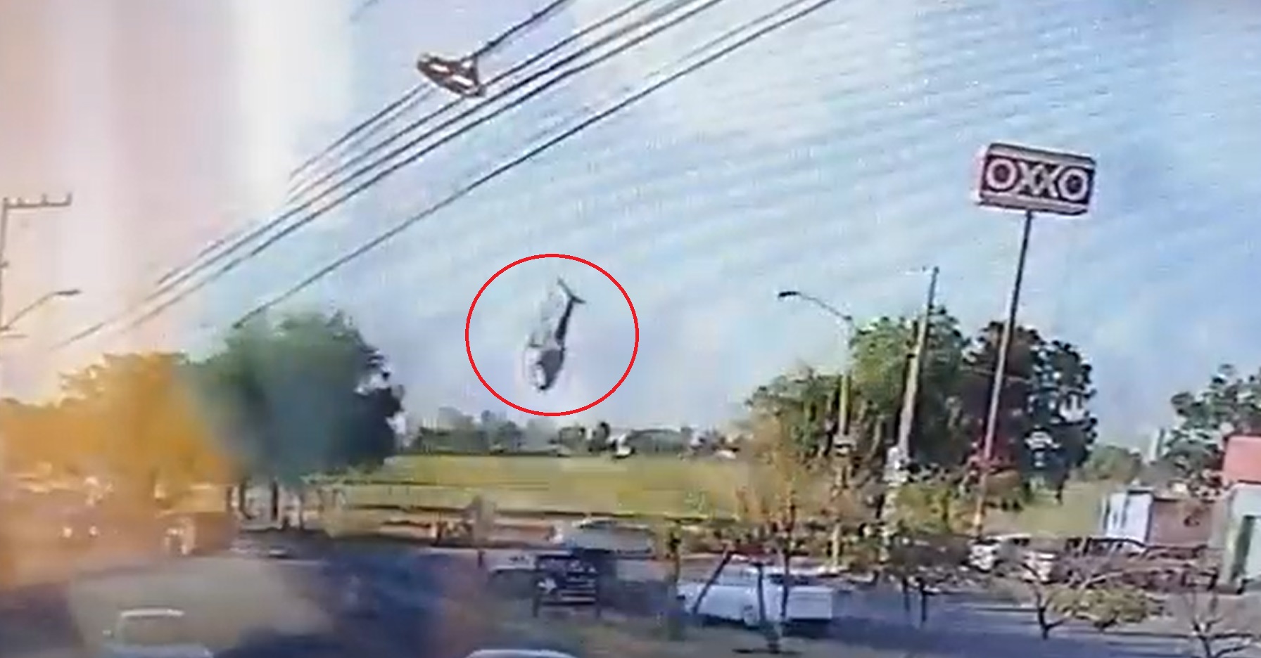 Difunden video del momento en que cayó helicóptero de Seguridad Pública en Aguascalientes