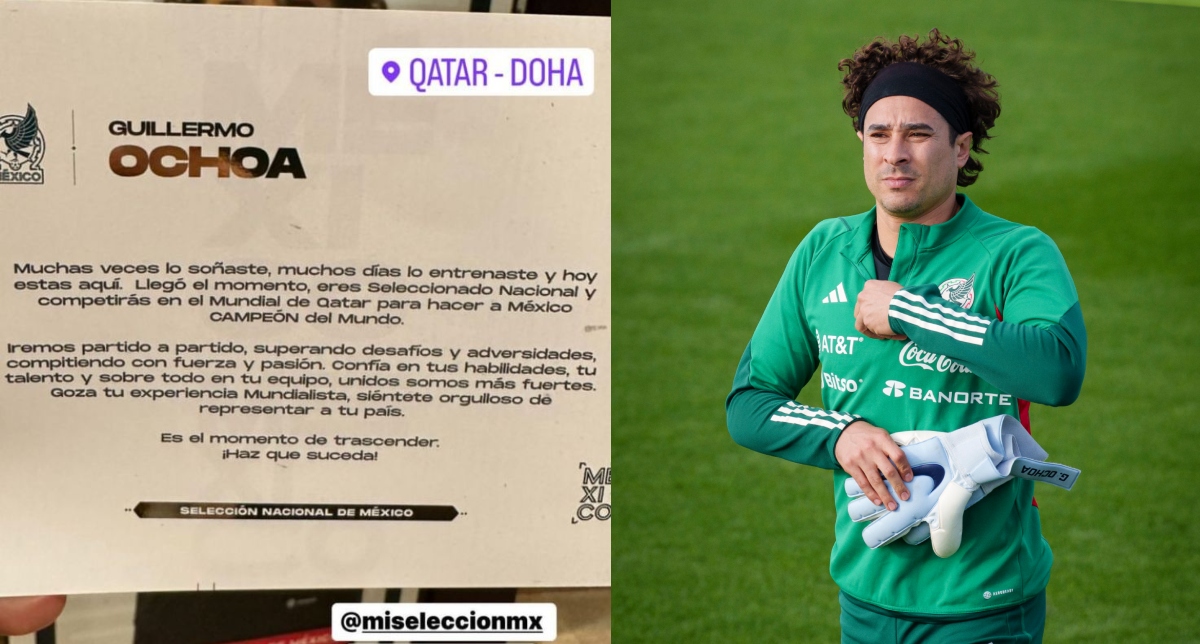'Haz a México campeón'; la carta que recibió la Selección Mexicana en su llegada a Qatar