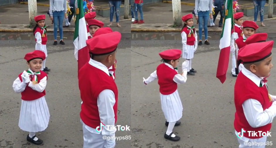 Niña baila en pleno desfile de la Revolución Mexicana y se vuelve viral