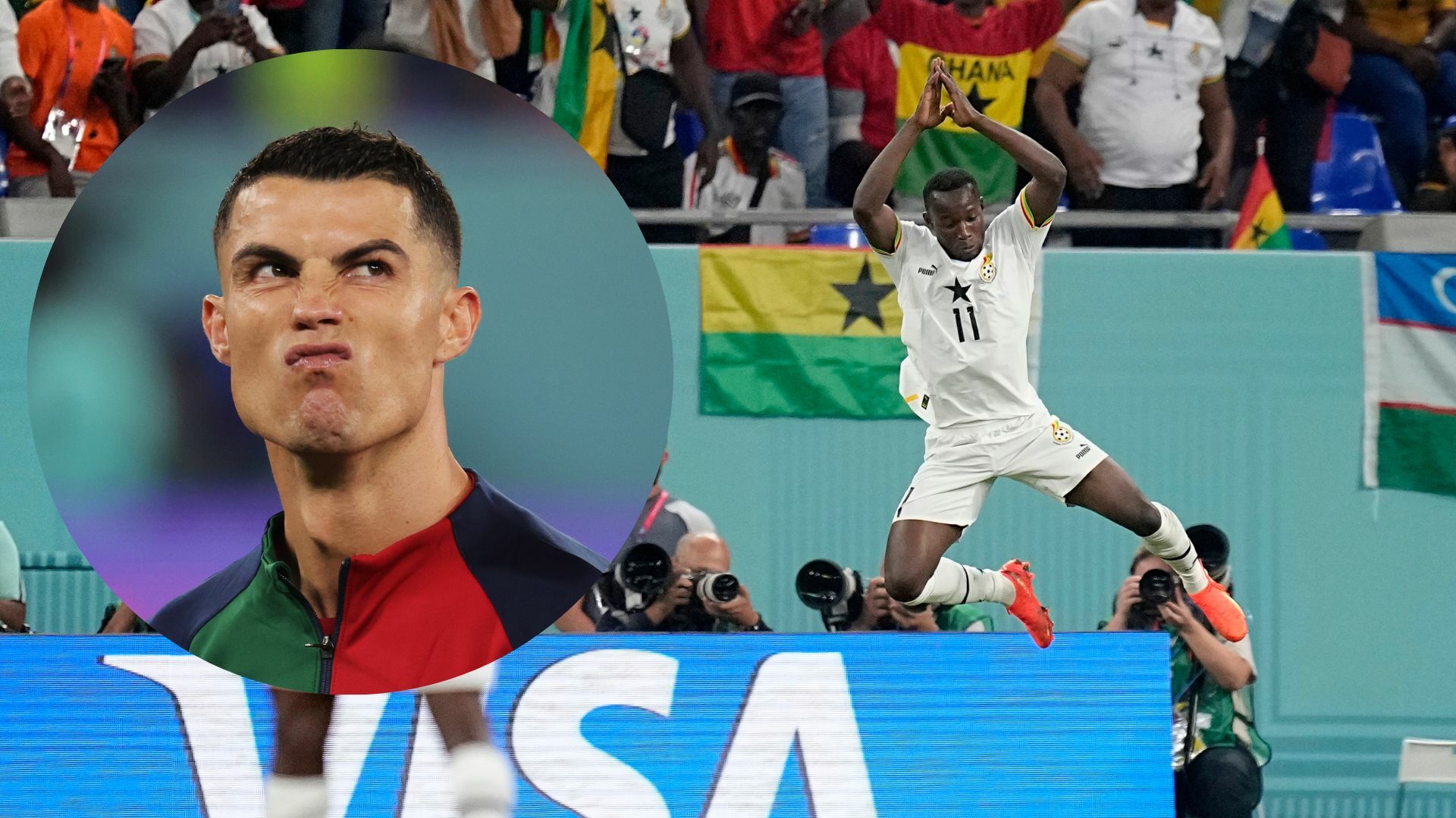 VIDEO: La rabia de Cristiano tras ver la imitación de su festejo en gol de Ghana 