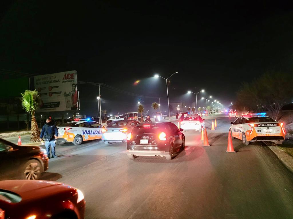 Operativo de alcoholímetro registra 7 conductores intoxicados durante el fin de semana en Torreón