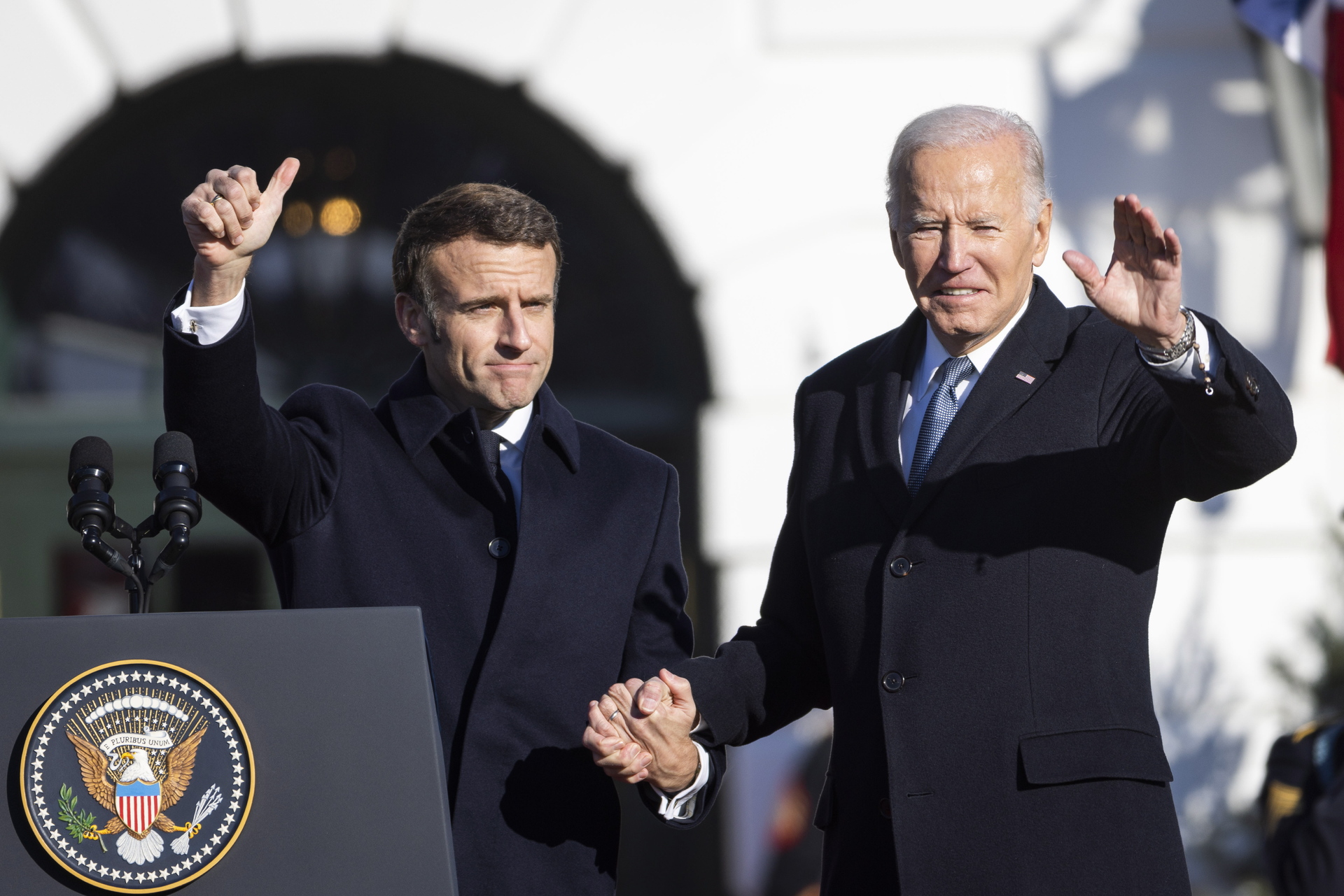 Joe Biden y Emmanuel Macron reafirman su alianza contra Putin al inicio de su reunión