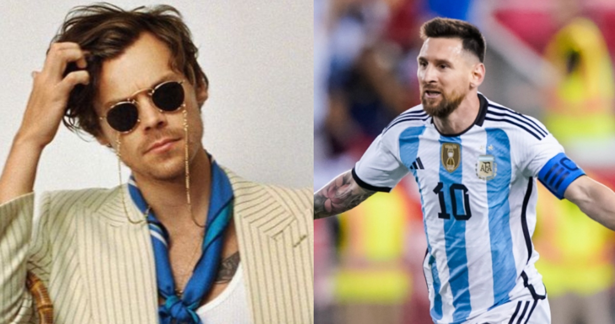 Harry Styles festeja anotación de Lionel Messi ante Australia