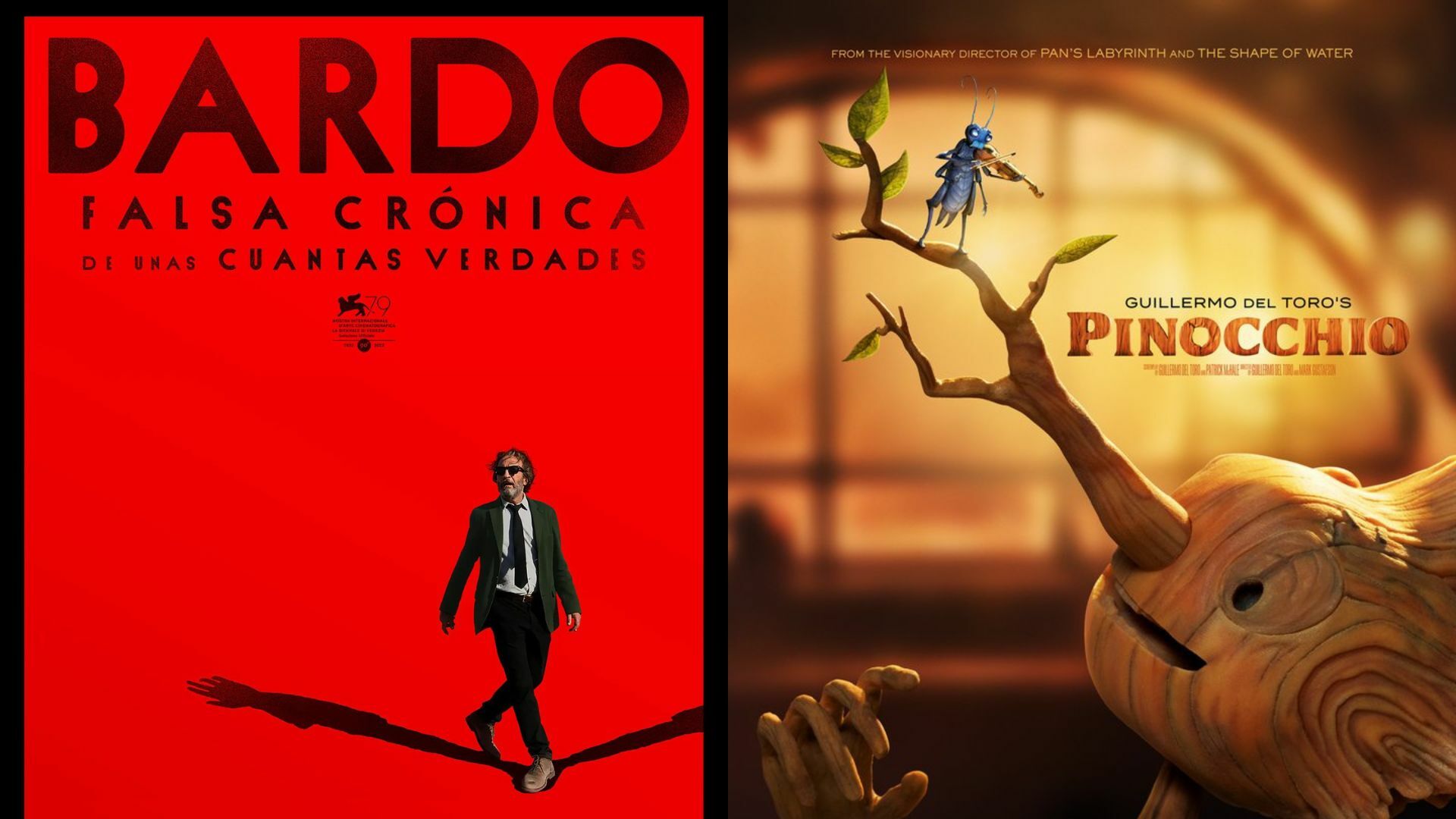 Bardo de Inárritu y Pinocchio de Guillermo del Toro dan primeros pasos al Oscar 2023