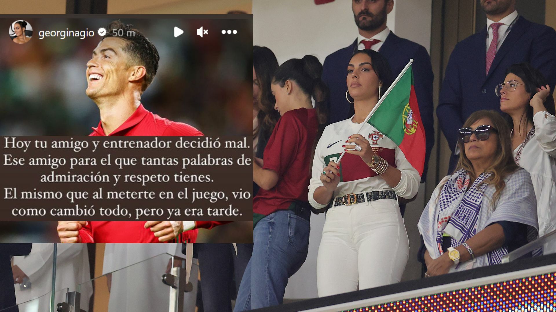Georgina Rodríguez se va con todo contra el entrenador de Portugal; 'decidió mal'