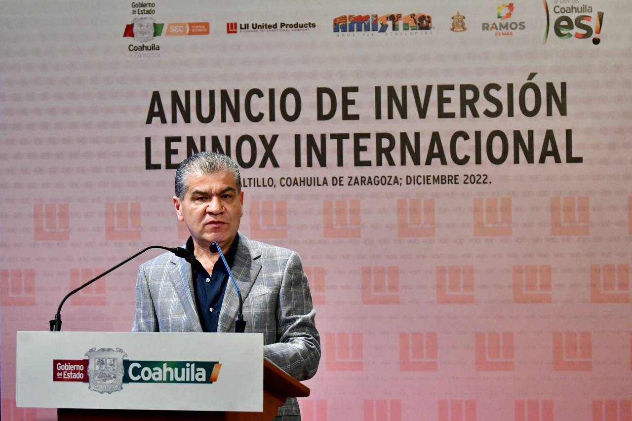 Anuncian inversión de Lennox Internacional por 150 mdd y 700 nuevos empleos en Ramos Arizpe