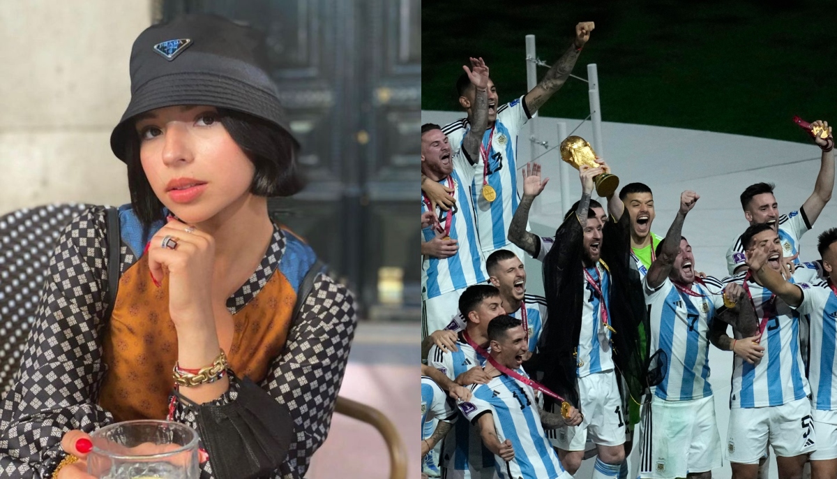 Tras ser campeón en Qatar 2022, Ángela Aguilar asegura tener sangre argentina y la critican