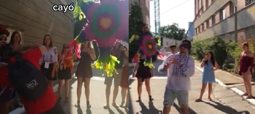 Mexicana lleva una piñata a Rumania y se vuelve todo un éxito