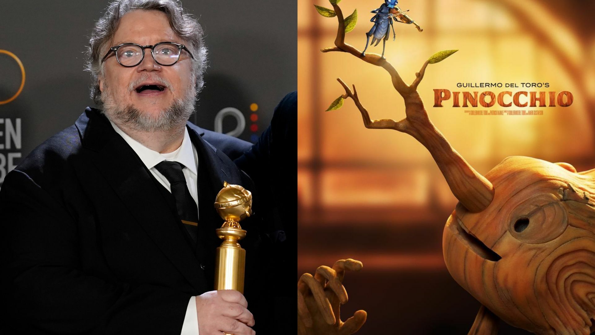 ¡Orgullo mexicano! Pinocho de Guillermo del Toro gana el Golden Globe a Mejor película animada