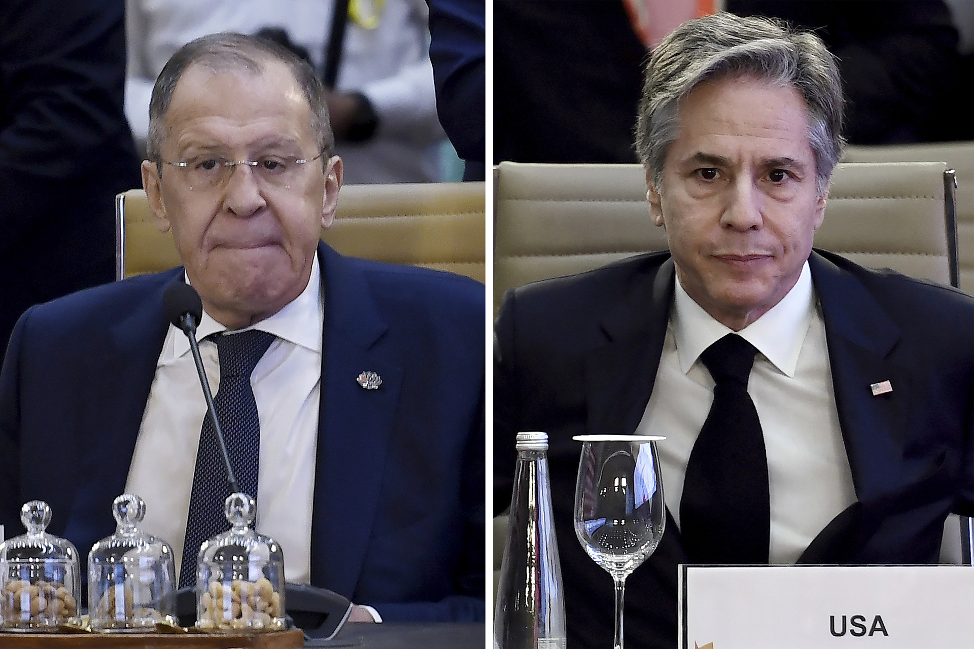 Lavrov y Blinken no habían mantenido ningún encuentro personal desde el inicio de la guerra en Ucrania en febrero de 2022. (AP)