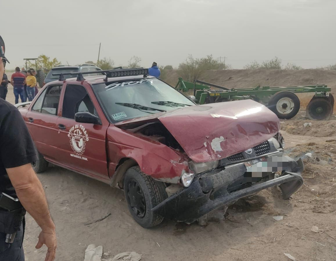 Taxista resulta lesionado en accidente en Matamoros