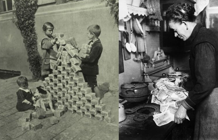 En el pico de la hiperinflación, en los tres últimos meses de 1923, se procesaron 5.5 millones de kilogramos de papel para hacer billetes. (ESPECIAL)
