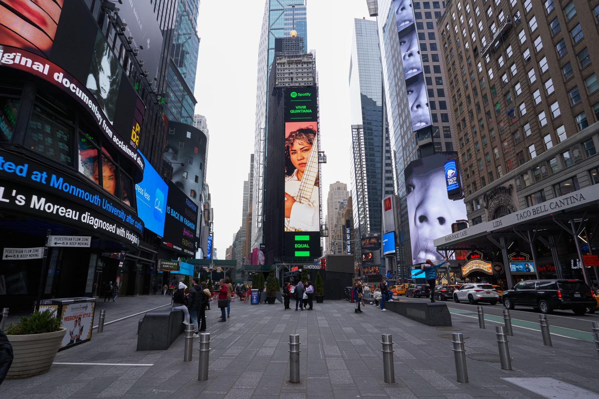 Vivir Quintana llega hasta las pantallas del Time Square de Nueva York