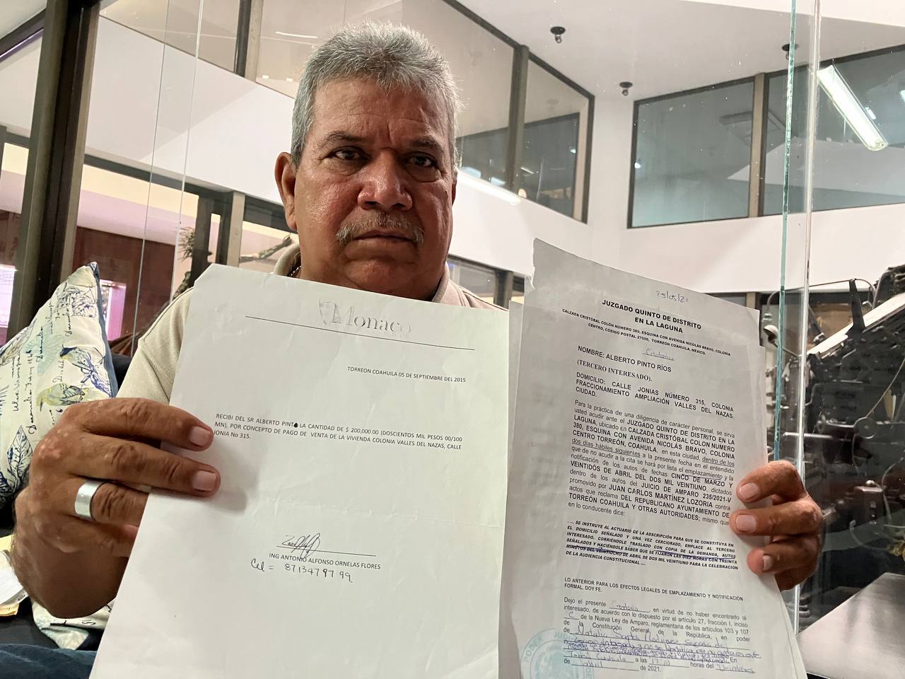 Por un error, lagunero teme perder su patrimonio