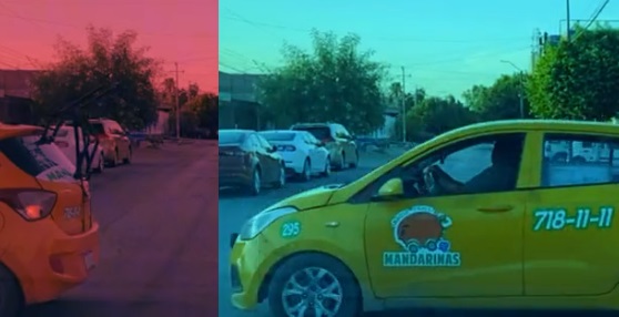 Exhiben a taxista en Torreón por 'hacer lo que quiere'; se echa en reversa en pleno cruce 