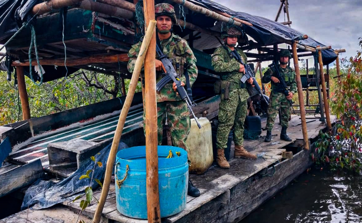 Destruyen 12 Estructuras De Minería Ilegal De Oro En El Este De Colombia Destruyen 12 Estructuras De Minería Ilegal De Oro En El Este De Colombia