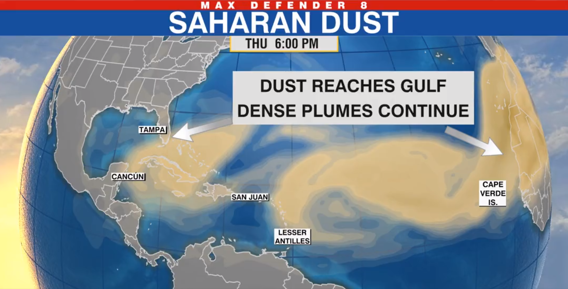 Prevén llegada de nube de polvo del Sahara a México este sábado