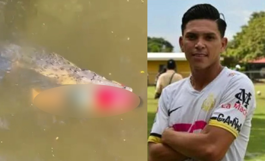 Futbolista es devorado por cocodrilo tras meterse a bañar a un río 