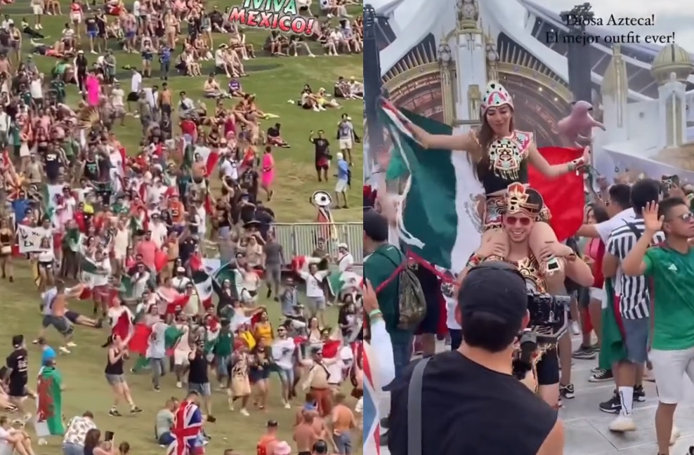 Mexicanos acaparan la atención en Tomorrowland con ola gigante 