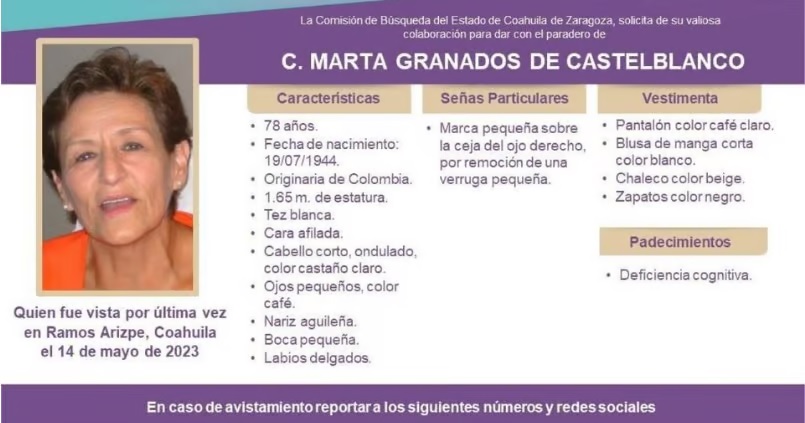 Suma Más De Tres Meses Sin Localizar Mujer Colombiana Desaparecida En Ramos Arizpe 0528