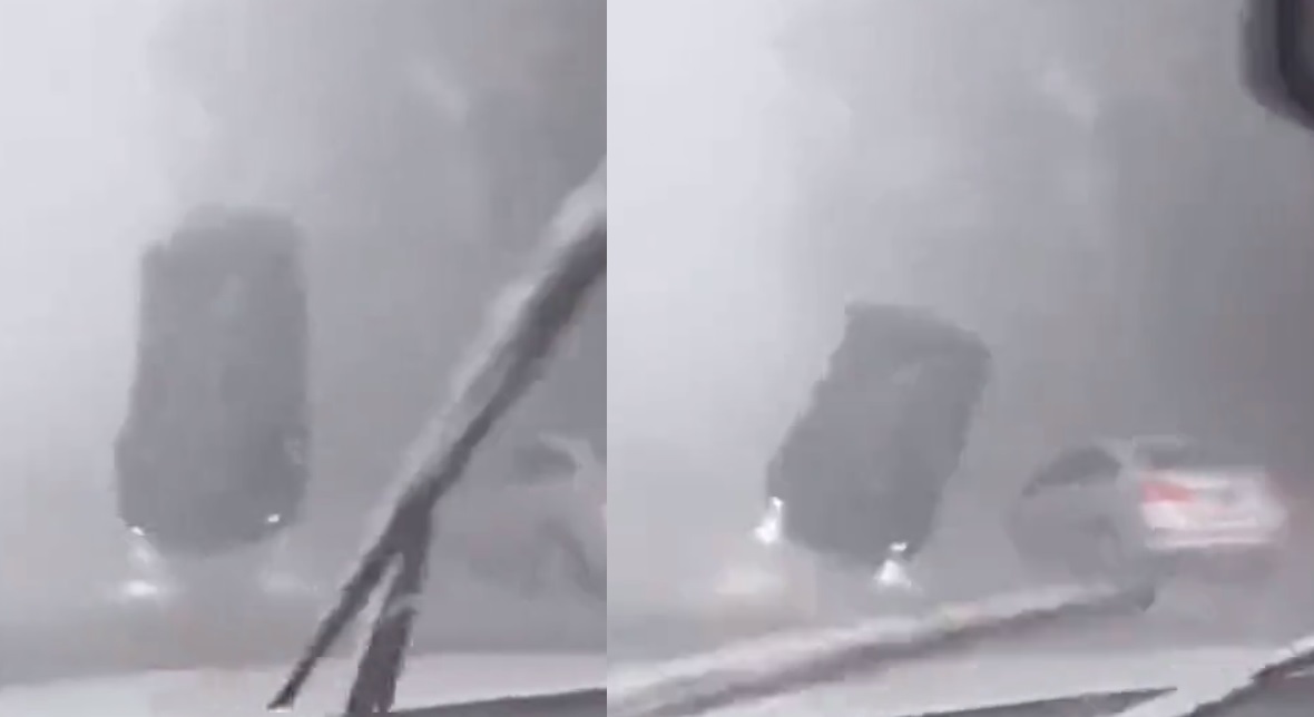 VIDEO: Automóvil protagoniza impactante accidente al salir volando durante Tornado 
