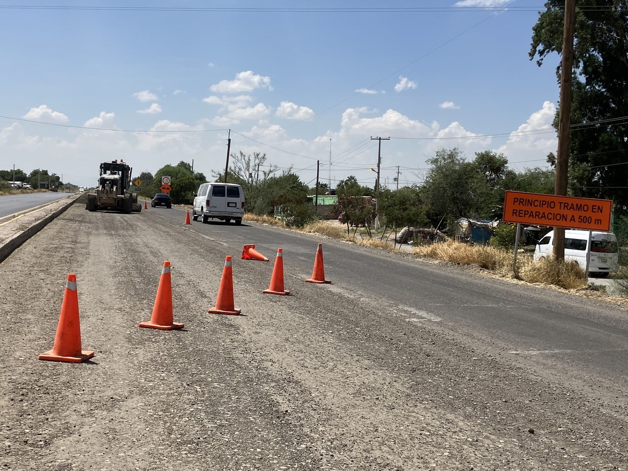 Piden señalización fija en obras de carretera en San Pedro