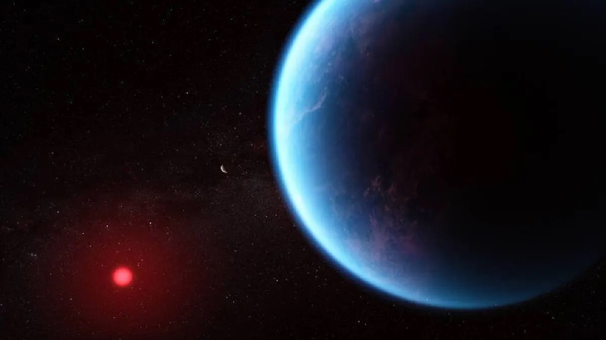 K2-18 b orbita la fría estrella enana K2-18 en la constelación de Leo. (NASA)