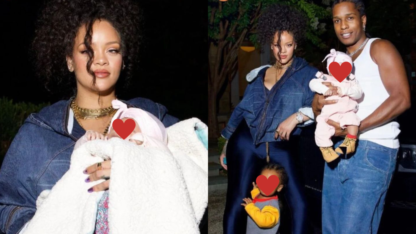 Con tiernas fotografías, Rihanna y A$ap Rocky presentan a su segundo hijo 