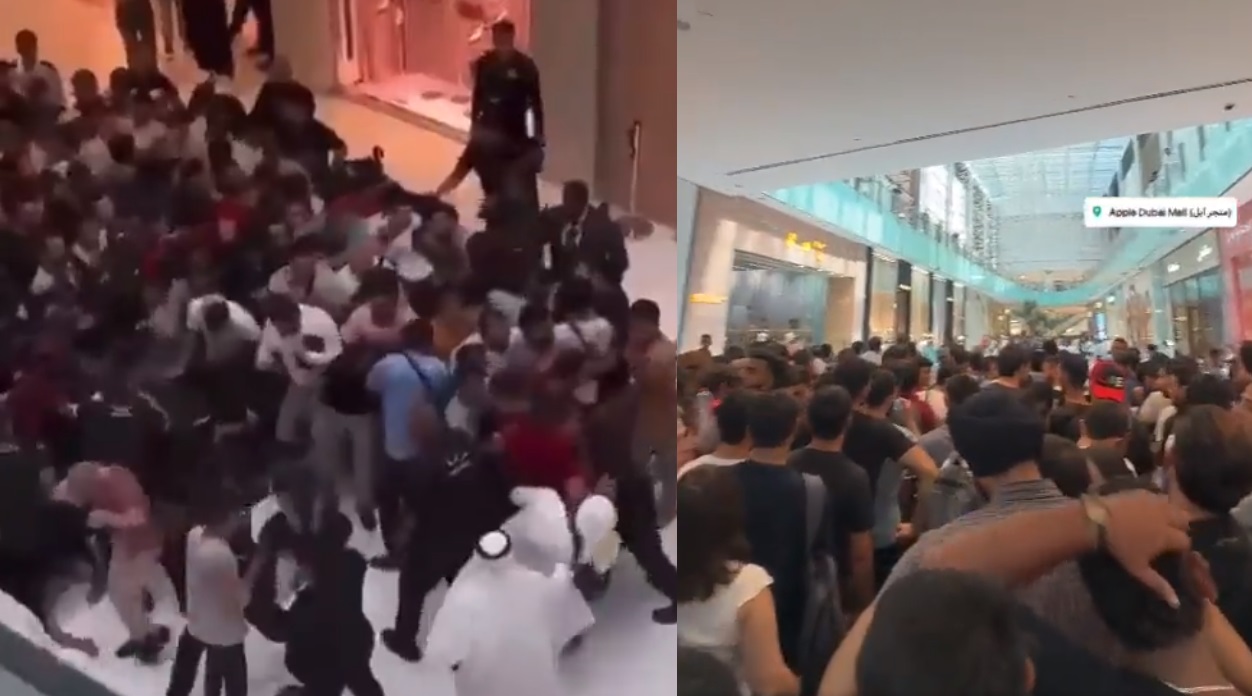 VIDEO: Mall de Dubai termina en caos por venta del nuevo iPhone 15