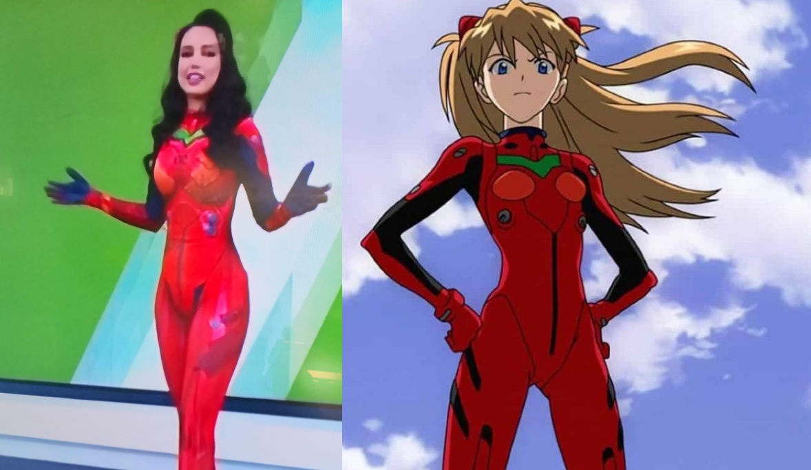 Presentadora de TV Azteca sorprende con cosplay de Asuka de Evangelion