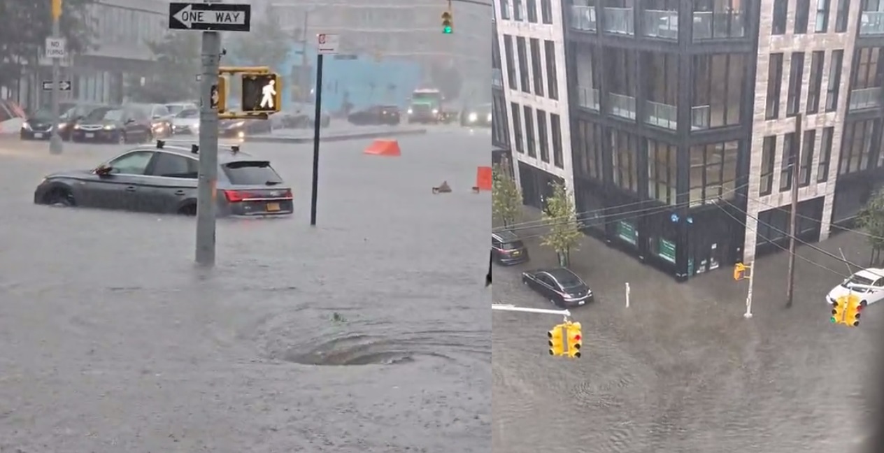 VIDEOS: Inundaciones dejan bajo el agua a Nueva York