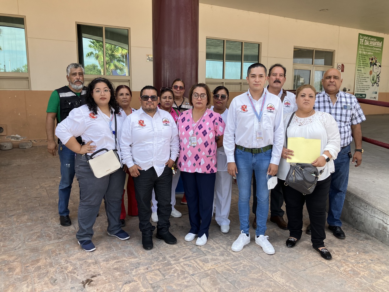 Al término de un evento en el Hospital General de Torreón, el Sinaitsa denunció presuntas irregularidades en la Sección 87. (EL SIGLO DE TORREÓN)