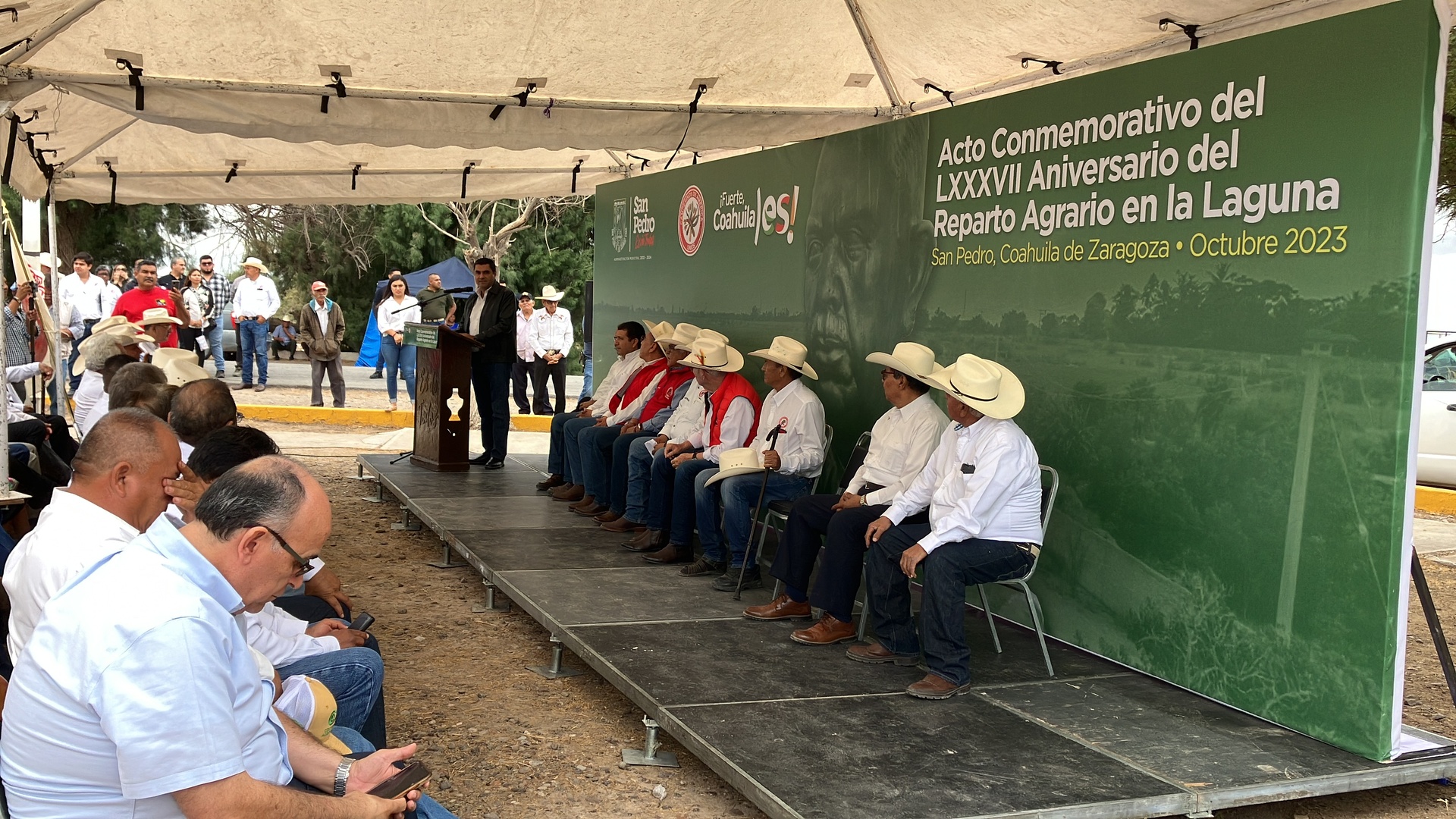 Conmemoran 87 años del Reparto Agrario en San Pedro