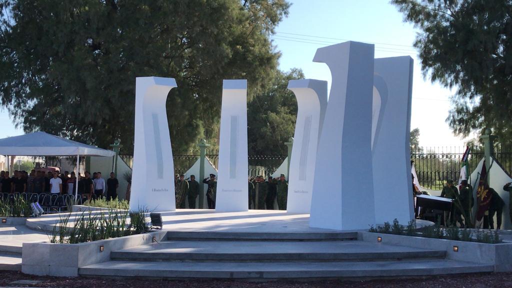 Inauguran monumento a los Niños Héroes en Campo Militar de Torreón
