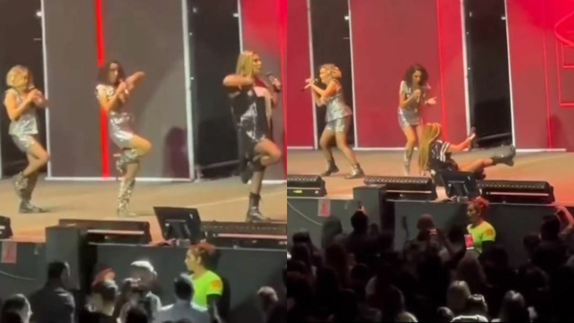 VIDEO: Mimí de Flans se cae en pleno concierto 