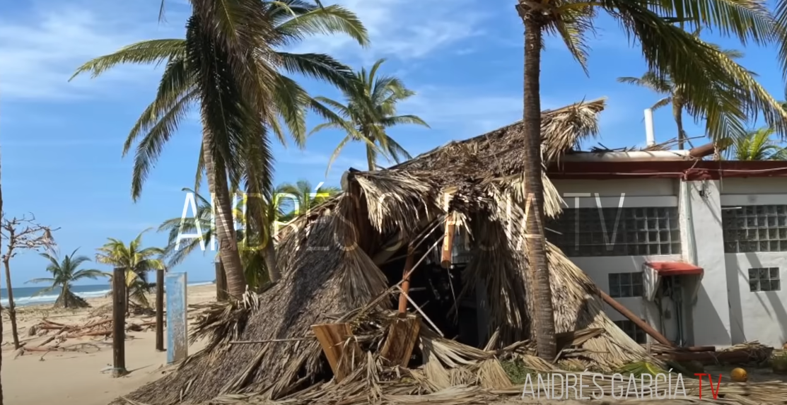 Así quedó la casa de  Andrés García tras el paso del huracán 'Otis' en Acapulco