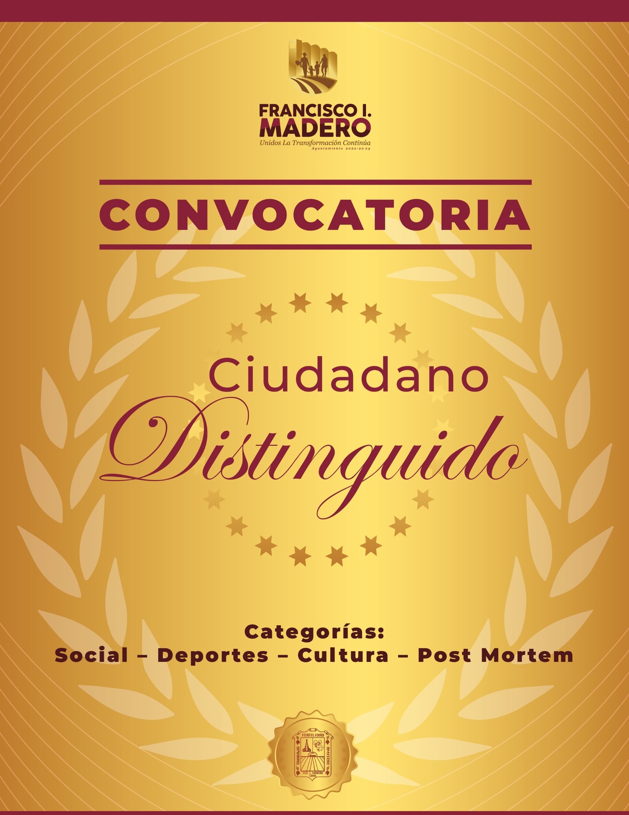 Reconocerán a ciudadanos distinguidos en Madero