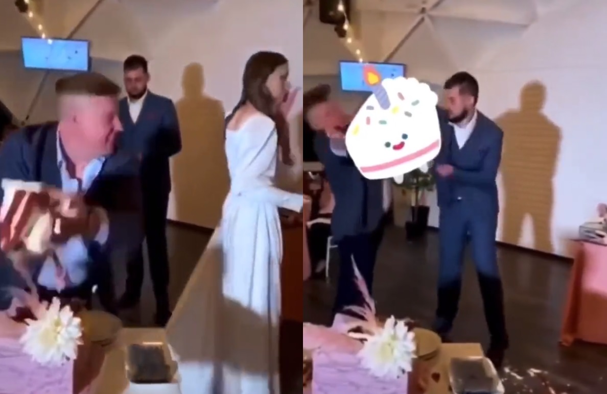 VIRAL: Novio golpea a padrino en plena boda por destruir el pastel