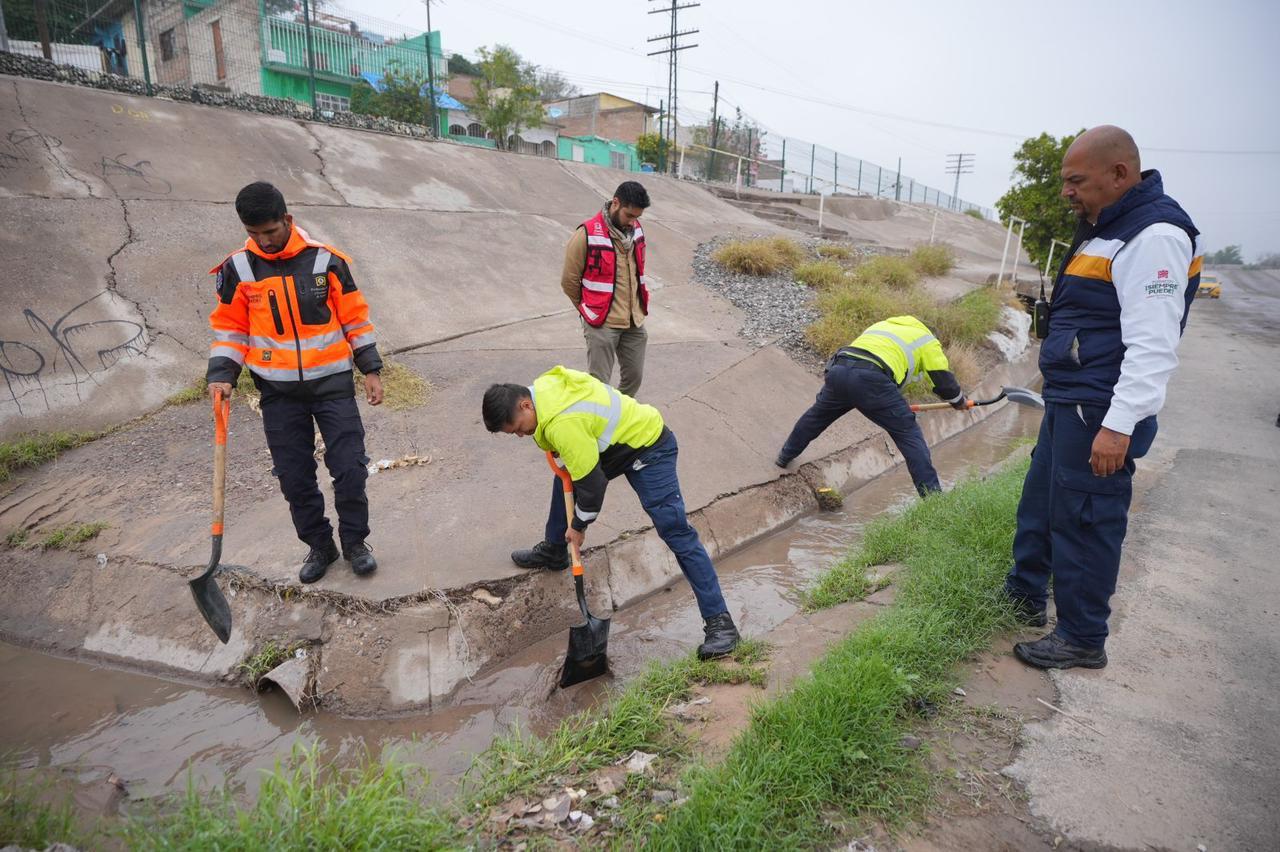 Atienden daños por pasadas lluvias en colonia de Torreón
